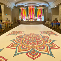 Autocollant de sol de mariage personnalisé entièrement imprimé, vinyle amovible brillant/mat pour design de piste de danse de mariage. Conception Gratuite