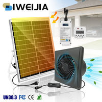 SIWEIJIA haute capacité à énergie solaire 8 pouces ventilateur de Ventilation minuterie 4A batterie 5.4W panneau plastique volaille ferme Air continu