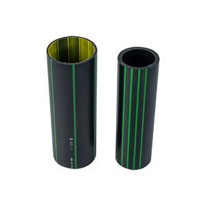 Tuberías de Suministro de Combustible <span class=keywords><strong>CR</strong></span> HDPE de Doble Capa SDR11 Negras con Franjas Verdes, Accesorios de 6/12 m de Longitud para Sistema Subterráneo de Gasolineras - Product Image 1