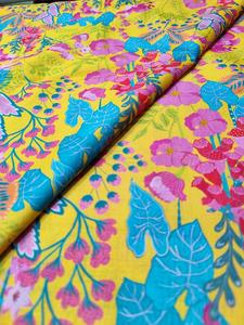 High Quality Woven Floral Printed Chanderi <b>Silk</b> <b>Fabric</b> Lightweight Multicolor Soft Breathable Kurti Dupatta Suit Dress Making - Product Image 3