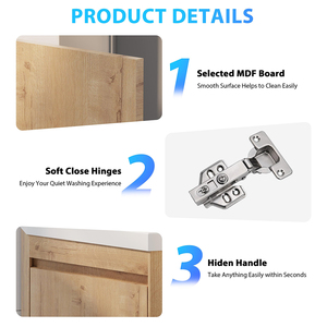 Modern 22 Inch Wall Mounted <strong>Corner</strong> <strong>Bathroom</strong> Vanity with <strong>Sink</strong> Floating Space Saving <strong>Corner</strong> <strong>Bathroom</strong> <strong>Cabinet</strong> with Resin Basin - Product Image 6