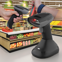 Escáner de Código de Barras 2D Portátil, Pistola de Escaneo USB 1D Inalámbrica con Bluetooth, Lector de Códigos QR para Supermercado, en Existencia