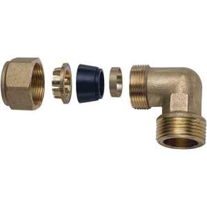 Coude mâle 1/4x22 avec kit de joint pour raccords de presse usinés de tuyaux en cuivre Application d'huile de surface peinte - Product Image 1