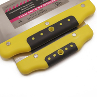 GK-K002 Couteau grattoir plat bicolore industriel avec manche en plastique jaune/noir 6in/8in/10in en acier au carbone