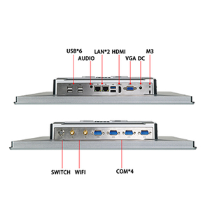 แผงสัมผัสอุตสาหกรรมขนาด10.1 "12.1" 15.6 "17.3" นิ้ว J1900 J6412อุปกรณ์คอมพิวเตอร์ I7 2 LAN 4 - Product Image 3