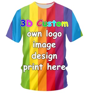 Camiseta 3D Personalizada para Hombre, Manga Corta, Transpirable, Absorbe la Humedad, Diseño Floral para Adolescentes, Impresión de Logotipo Personalizado - Product Image 1