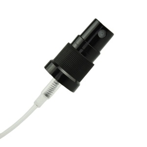 Cabezal de pulverización de aluminio galvanizado negro de 18 dientes con bomba de boquilla dorada para aceites esenciales, boquilla de plástico con forma de cilindro - Product Image 4