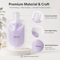 Sachets en plastique réutilisables personnalisés avec logo, pochettes à bec verseur pour liquides avec buse d'aspiration, pochettes verticales pour lotion cosmétique