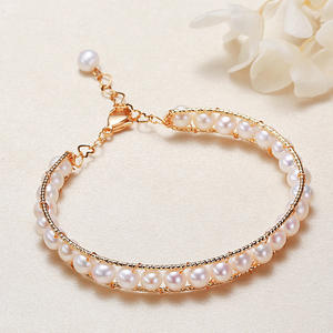 Bracelets en perles de style ethnique en gros, petites perles, étal de Zhuji, perles d'eau douce, bracelets à breloques tendance - Product Image 1