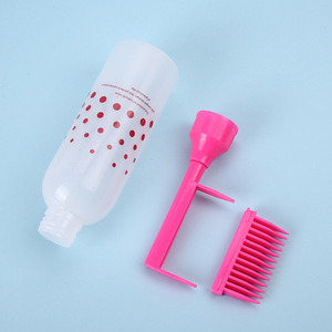 Hair <b>Dyeing</b> Bottle With Measuring Scale And Comb Attachment For Even Coloring All Hair Types Plastic PE <b>Material</b> - Product Image 1