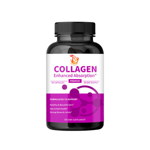 Capsules de collagène de haute qualité, complément alimentaire, absorption améliorée, favorise la santé des cheveux, des ongles, de la peau, des os et des articulations. - Product Image 1