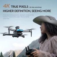 Mini drone pliable S9S avec double caméra 4K, Wifi, flux optique, maintien d'altitude, commande vocale et gestuelle, pour enfants et débutants