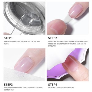 Colle à ongles solide 10 ml, gel UV, adhésif pour faux ongles, liaison forte, sans dommages, manucure pour salon, vente en gros, OEM, étiquette privée - Product Image 4