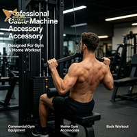 Lot de 5 poignées d'attache pour câble en acier robuste, multi-prise, pour machine de musculation (Lat Pulldown)