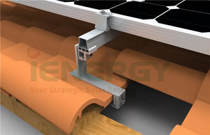 Crochet de toit en tuile <span class=keywords><strong>solaire</strong></span> en aluminium à pente réglable pour panneau PV durable <span class=keywords><strong>ardoise</strong></span> en céramique avec installation rapide - Product Image 5