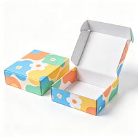 Boîte cadeau au design abstrait moderne, logo personnalisé imprimé, boîte d'expédition en carton ondulé pour le commerce électronique