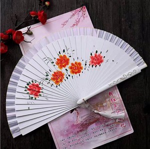 Éventail pliant espagnol personnalisable de 23 cm, imprimé floral, éventail en bois pour la danse espagnole, éventails à main en bois - Product Image 6