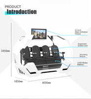 YHY VR 3 DOF Motion Chair 9d Réalité Virtuelle 4 Sièges Vaisseau Spatial Vr Cinéma avec Écran HD 42 Pouces