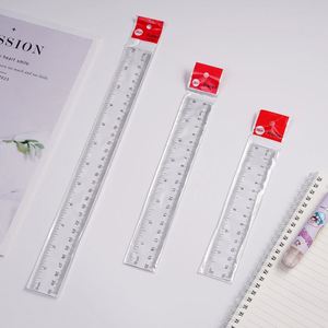 ชุดไม้บรรทัดใสแบบตรง ขนาด 20 ซม. 30 ซม. ทำจากพลาสติก สำหรับเด็กนักเรียน - Product Image 1