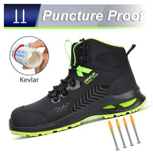 JIANKUN High Quality Steel Toe Work Hot Sale Anti Static Safety Work <strong>Boots</strong> Breathable Mesh Insole Protective Microfiber Upper - Product Image 3
