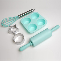 Vente flash - Ensemble de pâtisserie en acier inoxydable pour enfants Gemhye - 6 pièces - Respectueux de l'environnement - Norme européenne - Kit complet de décoration de gâteaux