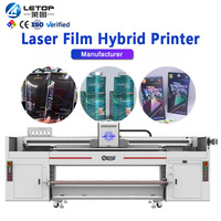 Mesin Printer UV Hybrid Roll Besar LETOP 1.9M, Peralatan Industri untuk Printer Inkjet Film Laser, Mesin Cetak UV Langsung