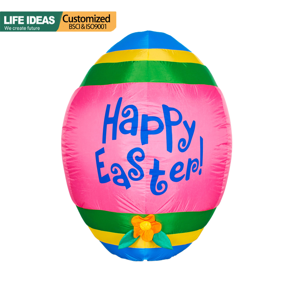 Huevo inflable de Pascua feliz de 4 pies