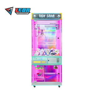 Machine à griffes d'arcade à monnayeur Leon Brand Factory Outlet, personnalisable pour enfants, en plastique, espagnol/anglais, 110/220V, pour poupées - Product Image 1