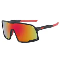 Neue UV-beständige Fahrrad-Fahrrad brille UV400 Outdoor-Breit spiegel mit großem Rahmen und Gummi-Nasen polster Sports onnen brille