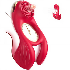 Best-seller <span class=keywords><strong>Amazon</strong></span> : <span class=keywords><strong>Anneau</strong></span> <span class=keywords><strong>vibrant</strong></span> double aile en forme de rose pour homme, stimulateur de testicules, étanche IPX7 - Product Image 1