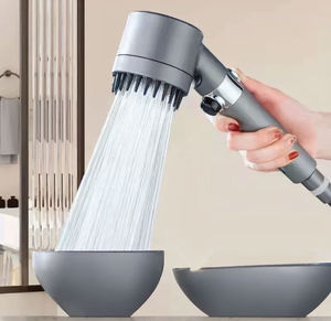 Ensemble de pommeau de douche <span class=keywords><strong>turbo</strong></span> haute <span class=keywords><strong>pression</strong></span> de luxe <span class=keywords><strong>robinet</strong></span> de douche pluie à main avec support et tuyau sans poinçon pour salle de bain - Product Image 2