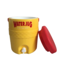 Refroidisseur en plastique HS refroidisseur de boisson d'eau glacée avec carafe poitrine de glace avec robinet d'eau et poignée de transport avec logos