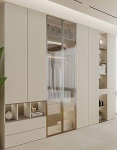 Armoire personnalisée au design moderne de Chine Armoire à vêtements en bois massif pour chambre à coucher Mobilier de maison portable - Product Image 4