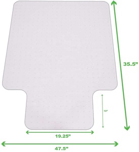 Tapete Transparente de PVC para Silla, Protector de Piso Fácil de Limpiar para Hogar/Oficina, para Escritorio de Computadora, Estilo Moderno - Product Image 1