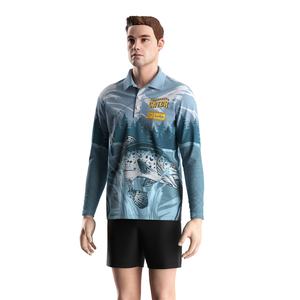 Camiseta Polo para Exteriores con Protección Solar, Diseño de Peces, Antiarrugas, Secado Rápido, Tela UPF50+, Ideal para un Look Elegante - Product Image 2