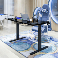 Bureau de jeu debout à moteur unique personnalisable Hauteur réglable Mobilier de bureau d'ordinateur pour bureau à domicile Produit en usine