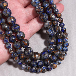 Pierre de Pierre perles rondes en vrac bijoux à bricoler soi-même accessoires Bracelet perles Lapis Lazuli perles rondes - Product Image 3