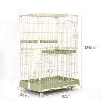 Cage à chat moderne d'intérieur, super grande, de haute qualité, en métal, pliable, maison de luxe pour chat avec bac à litière en plastique, vente en gros