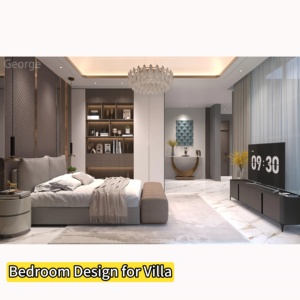 Solución integral de materiales de construcción para viviendas Servicio de diseño de interiores de Casa de renderizado 3D de lujo moderno para Villa - Product Image 3
