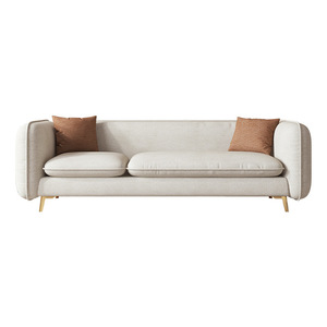 Divano <span class=keywords><strong>Moderno</strong></span> a 3 Posti per Soggiorno con Rivestimento in Tessuto e Imbottitura in Spugna - Product Image 4