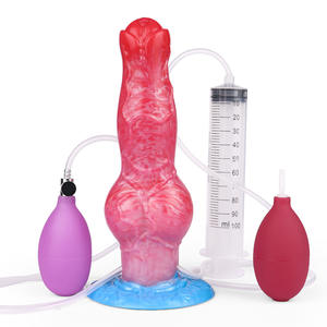 Bestia falso pene exprimidor inflable agua Spray Alien Dildo masturbación limpieza trasera sala de audiencias dilatación enchufe - Product Image 2