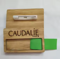 Label Nama kayu bambu kustom ramah lingkungan lencana nama dapat digunakan kembali