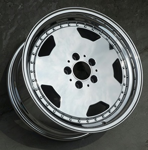 Jantes en alliage chromées YQ 17 18 pouces 5x112 pour voitures particulières, modèle Deep Dish pour <span class=keywords><strong>Mercedes</strong></span> Benz W140 W201 W126 <span class=keywords><strong>W124</strong></span> W221 W220 W210 W212 - Product Image 4