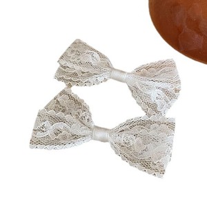 Pinza para el cabello con lazo de encaje blanco, dulce y femenina, accesorio para el cabello con cinta larga de hadas, pinza para el cabello de encaje etéreo, súper bonita! - Product Image 5