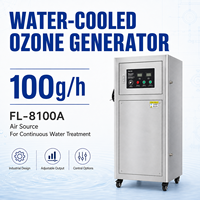 Mesin Generator Ozon Sumber Oksigen Berpendingin Air Industri 100g untuk Pengolahan Air Industri dengan Sistem Konsentrasi Tinggi