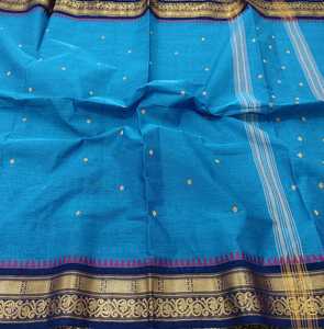 Sari Tradicional Reversible de Algodón KANCHI para Mujer - Ideal para Bodas, Fiestas y Diwali, Largo hasta el Suelo - Product Image 4