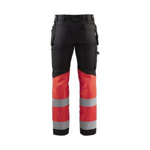 BLAKLADER - 155818119955C150 Hi-Vis <b>trousers</b> with <b>stretch</b> <b>Black</b>/Red - EAN 7330509653999 HI-VIS WORKWEAR - Product Image 2
