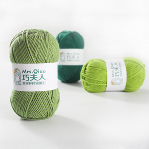 Nouveau imperméable à l'eau 4ply épais lait <span class=keywords><strong>coton</strong></span> <span class=keywords><strong>fil</strong></span> tissé à la main bricolage poupée sac chandail ligne personnalisé acrylique lait <span class=keywords><strong>coton</strong></span> <span class=keywords><strong>fil</strong></span> boule - Product Image 2