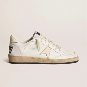 Giày Dirty ShoesRetro Giày nữ Stars Giày thể thao đế bằng da Dirty dành cho nam Giày thể thao đế bằng da hình ngôi sao năm cánh Đế tăng chiều cao bên trong - Product Image 3