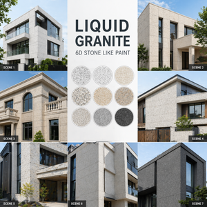 Peinture pour pierre et peinture murale texturée effet pierre, super résistante aux chocs, pour <span class=keywords><strong>façade</strong></span> extérieure de tours d'appartements - Product Image 5